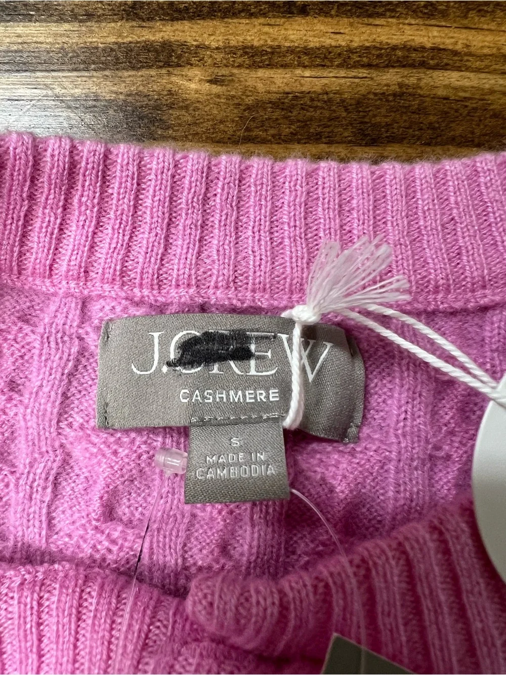 J. Crew Perfect cashmere cable-knit cardigan in Pink Size Small NWT